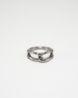 Double Line Knot Silver Ring(stainless steel)