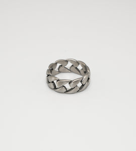 cuban chain wide ring(stainless steel)