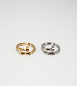 nail wrap gold ring(stainless steel)
