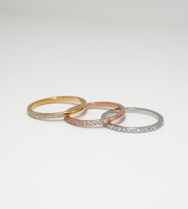 minimal cubic zir Ring(stainless steel)