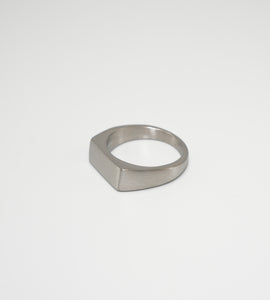 matte square signet ring(stainless steel)