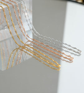 twinkle screw chain necklace(stainless steel)