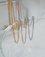 Twist Screw Chain Necklace(stainless steel)
