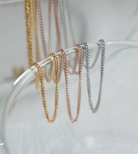 twist screw chain necklace(stainless steel)