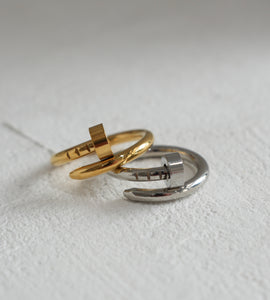 nail wrap gold ring(stainless steel)