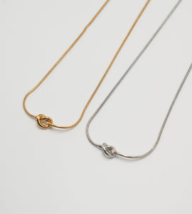 knot snake chain necklace(stainless steel)