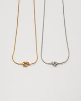 knot snake chain necklace(stainless steel)