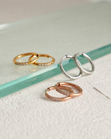 cubic zir mini hoop pierce(stainless steel)