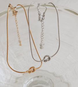 knot snake chain bracelet(stainless steel)