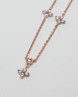 flower cubic station necklace(stainless steel)