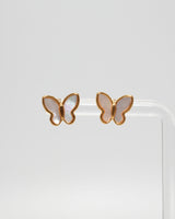 butterfly shell stud pierce(stainless steel)