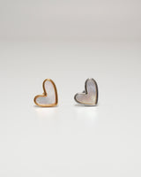 heart shell stud pierce(stainless steel)