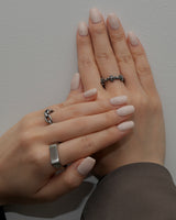 matte square signet ring(stainless steel)