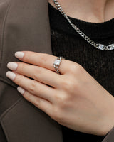 square stone curb chain ring(stainless steel)