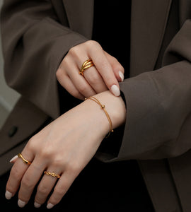 ribbon snake stainless bracelet ( stainless steel )