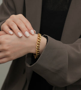 curb chain stainless bracelet (stainless steel)