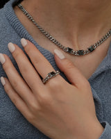 square stone curb chain ring(stainless steel)