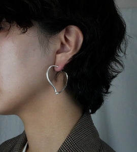 matte heart hoop pierce