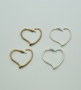 matte heart hoop pierce