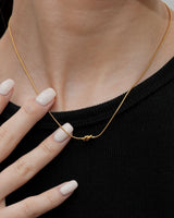 knot snake chain necklace(stainless steel)