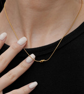 knot snake chain necklace(stainless steel)
