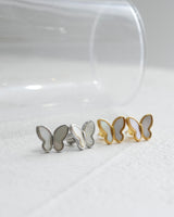 butterfly shell stud pierce(stainless steel)