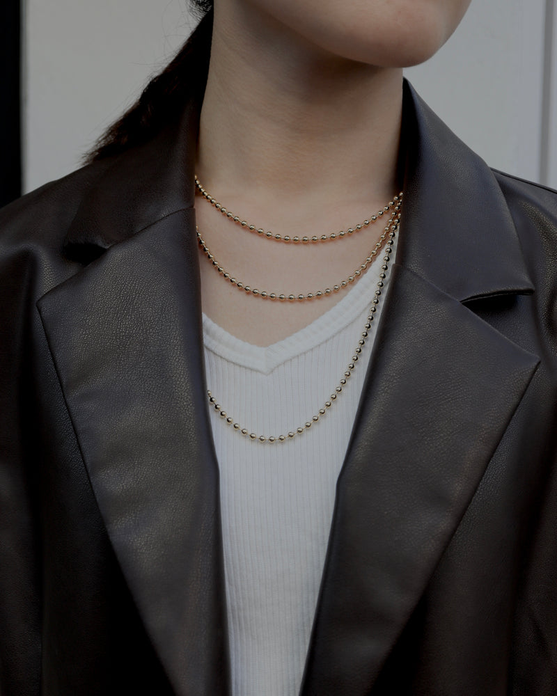 long ball chain necklace