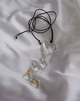 clear heart necklace