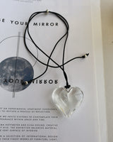 clear heart necklace