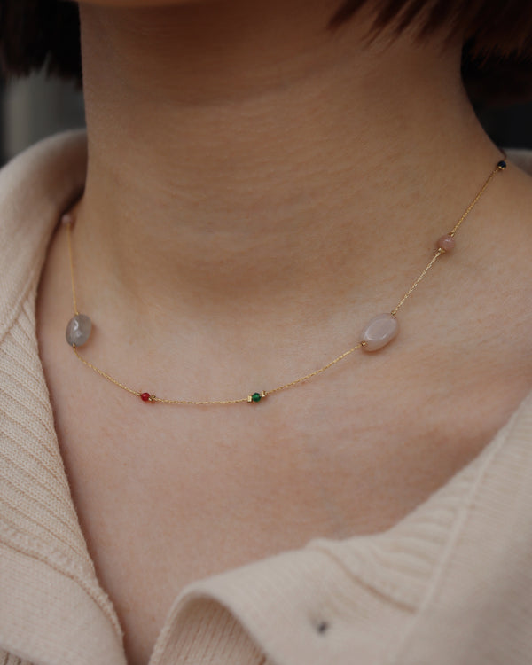 encrust gemstone necklace