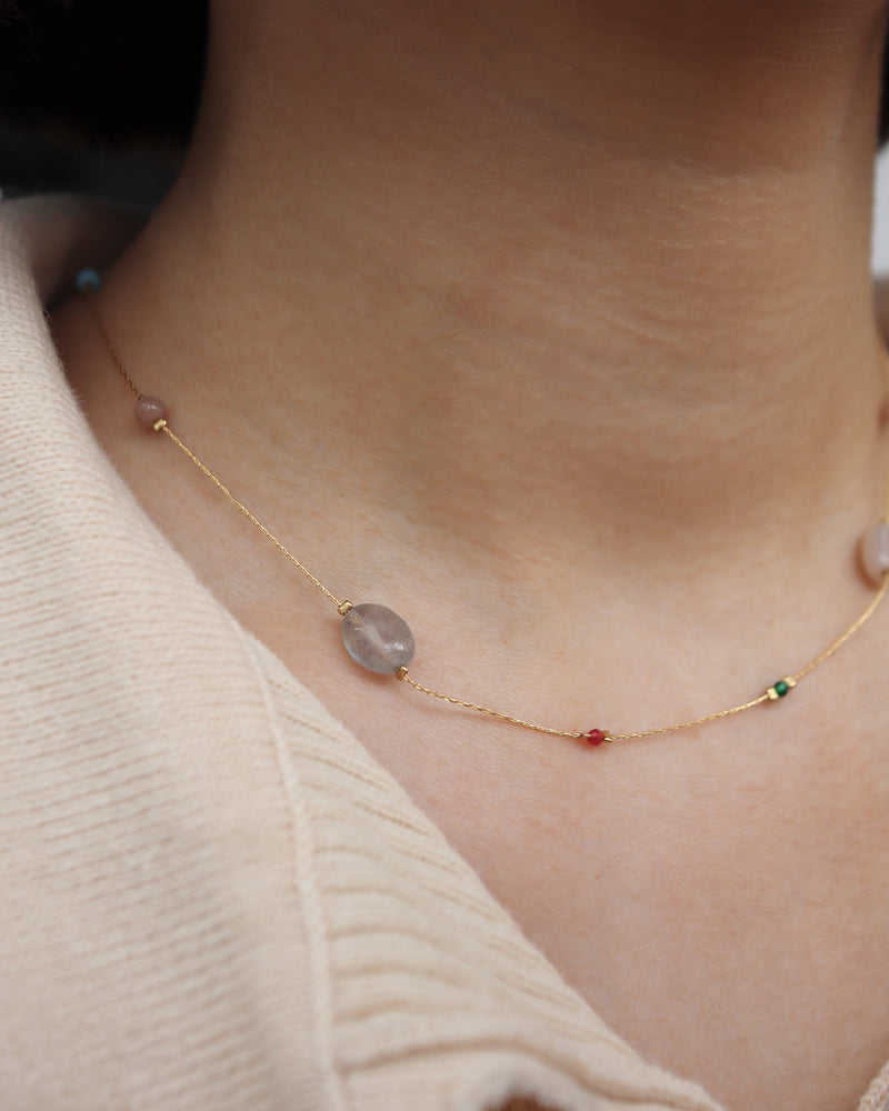 encrust gemstone necklace