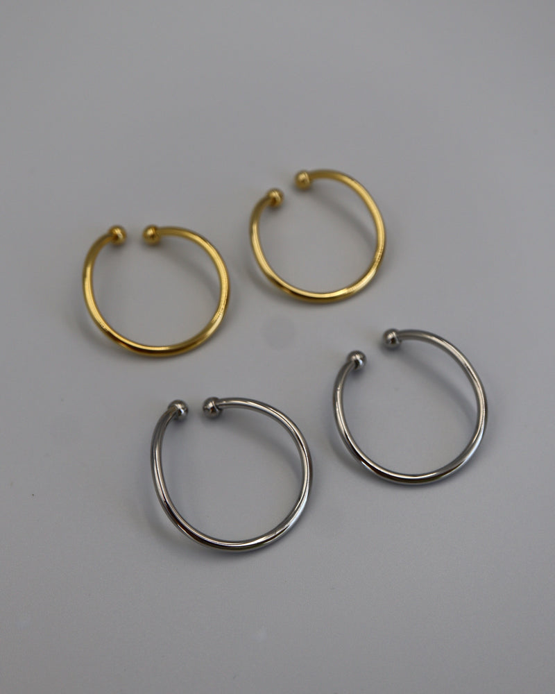 rounded bend ear cuff set
