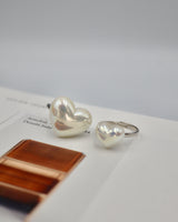 heart pearl ring
