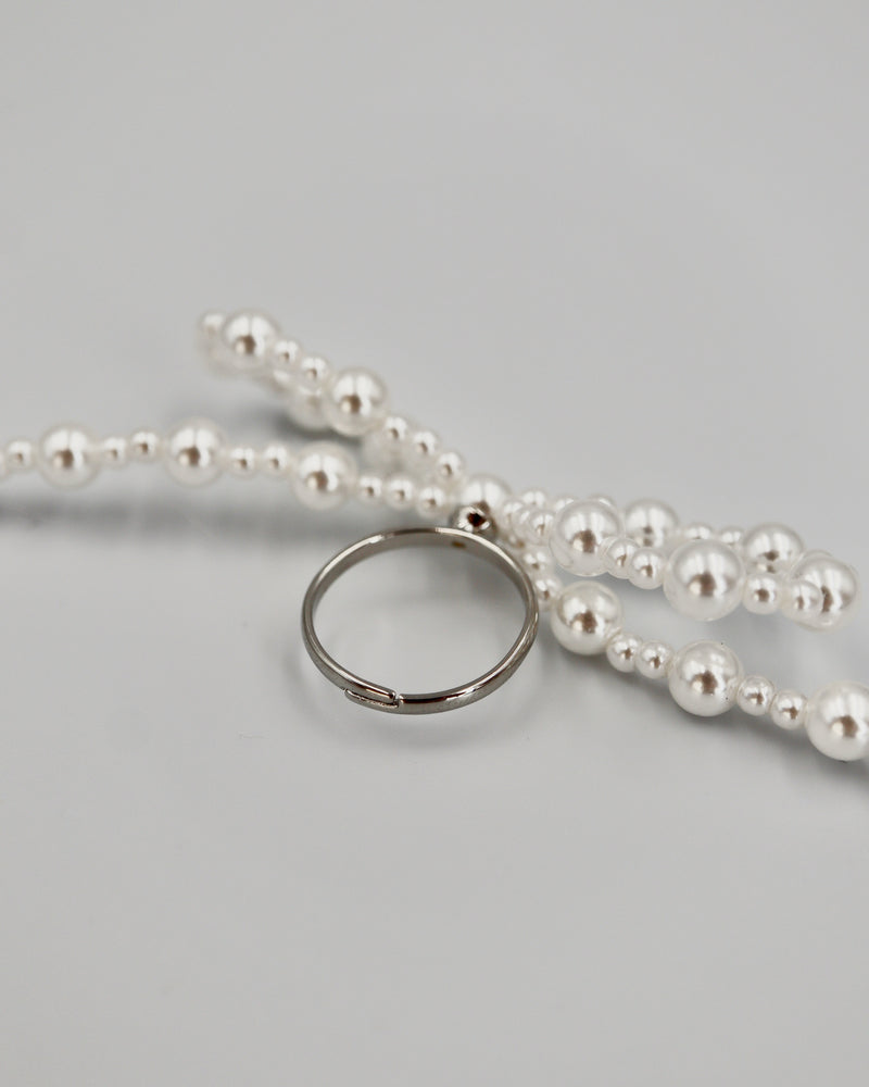 pearl ribbon ring