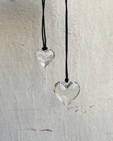 clear heart necklace