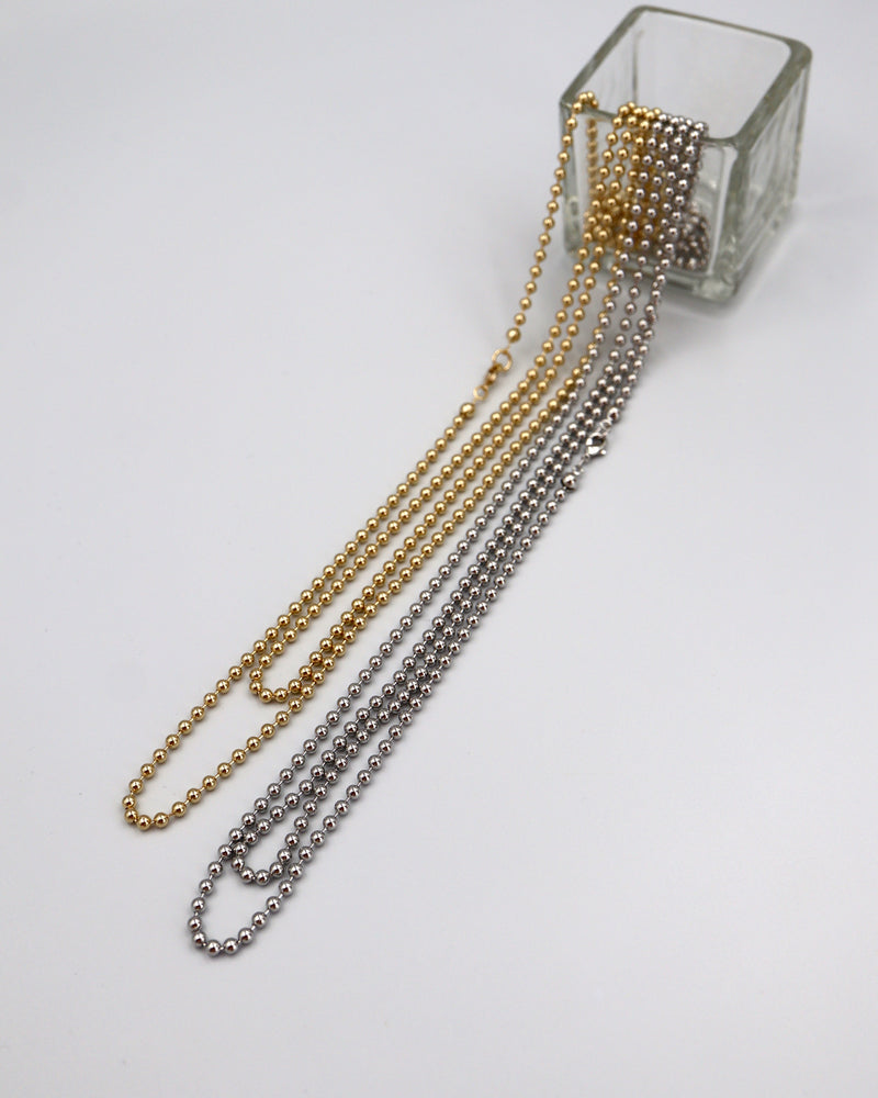 long ball chain necklace