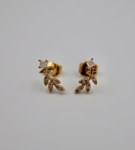 curve leaf pierce & earrings