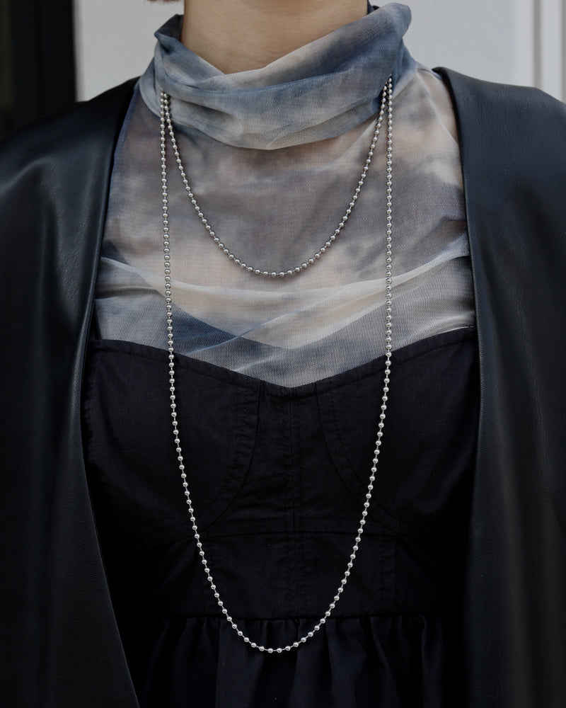 long ball chain necklace