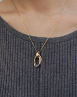 golsil two circle necklace