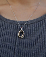 golsil two circle necklace