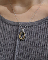 golsil two circle necklace