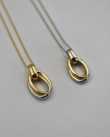 golsil two circle necklace