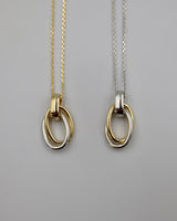 golsil two circle necklace