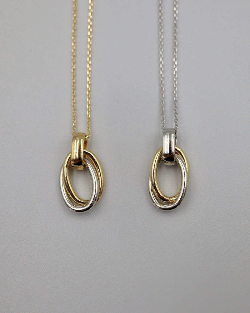 golsil two circle necklace