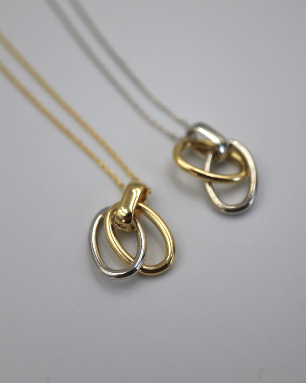 golsil two circle necklace