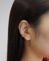 wavy golsil line ear cuff