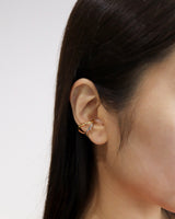 wavy golsil line ear cuff