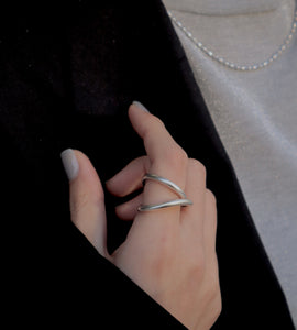 Matter Ring mit Doppelstrich