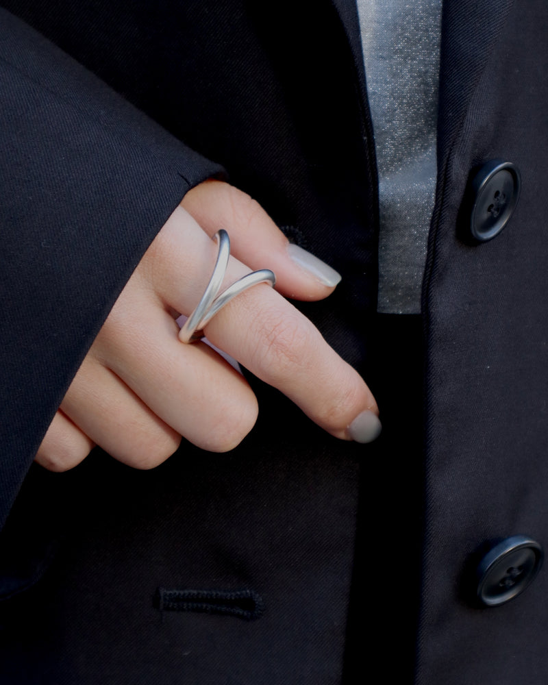 matte double stroke ring