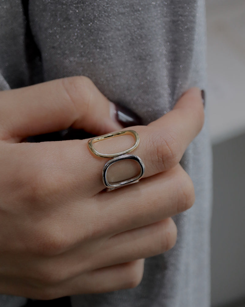 gradation golsil circle ring